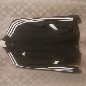 Adidas black and white striped jacket